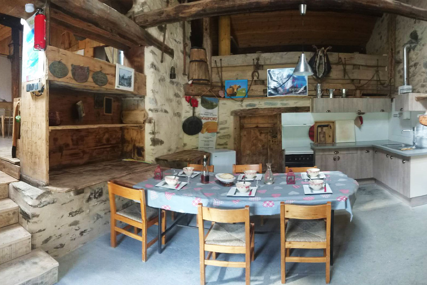 pièce à vivre, chalet du Cormet Roselend